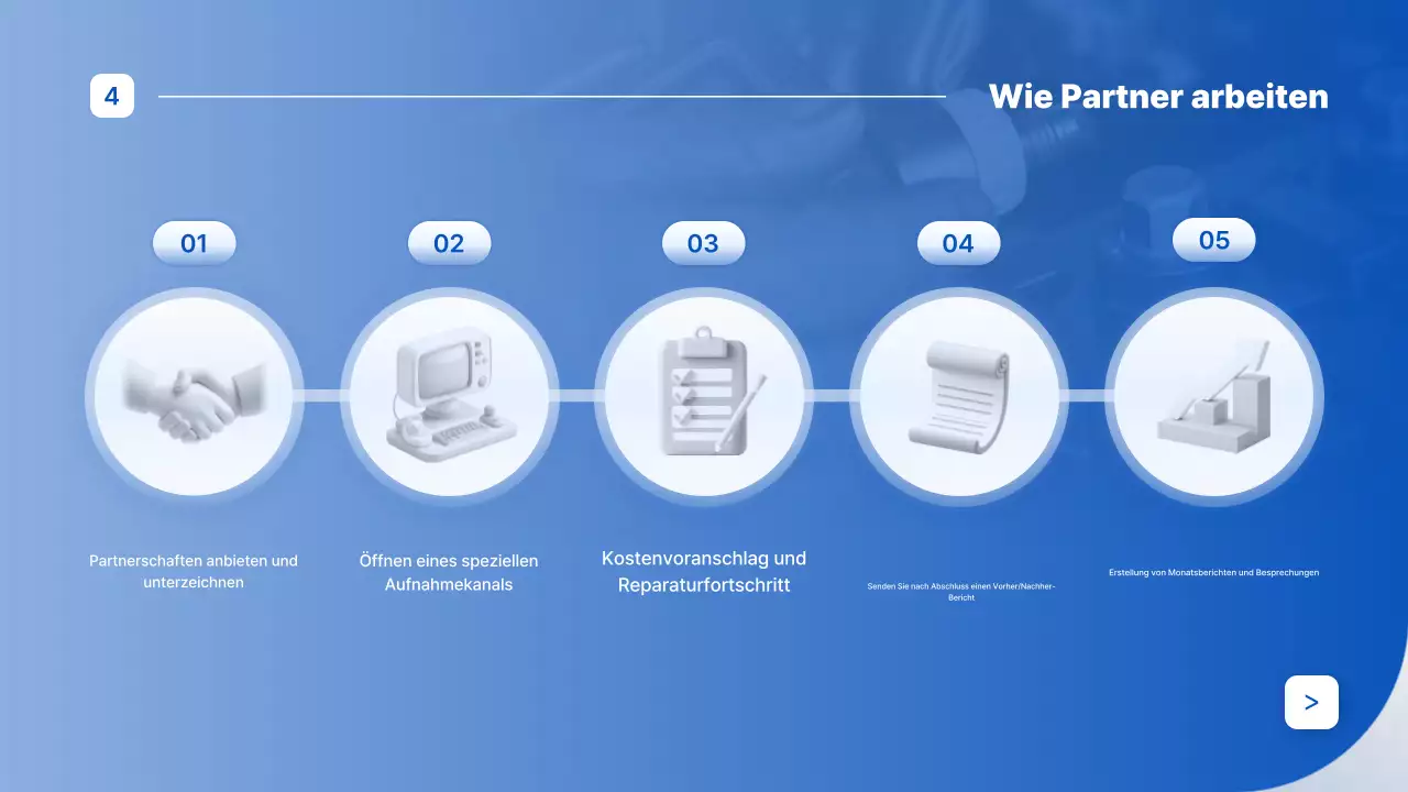 Blaue moderne Autoreparaturanzeige