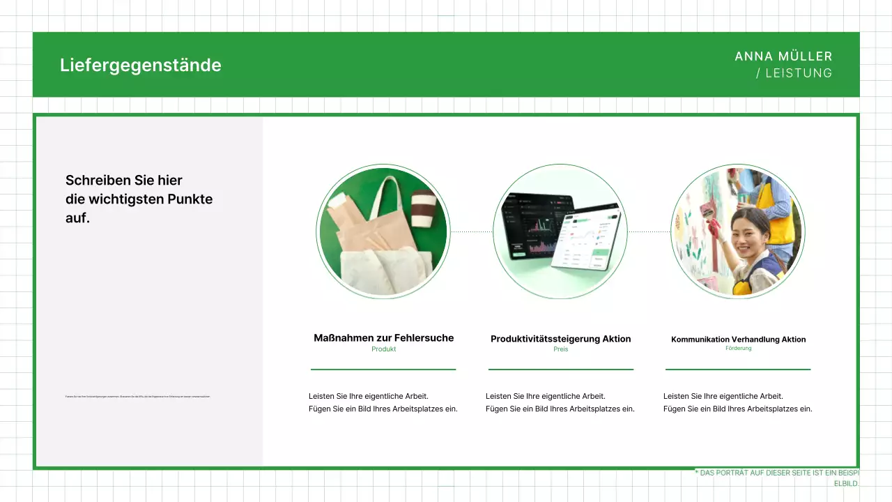 Grüne saubere Portfolio-Visitenkarte