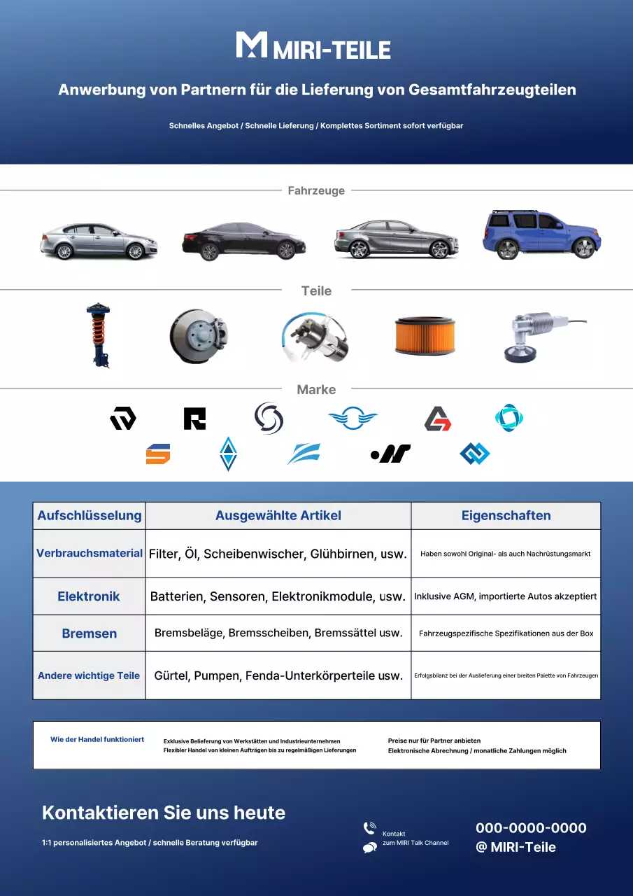 Blue Modern Car Recruitment