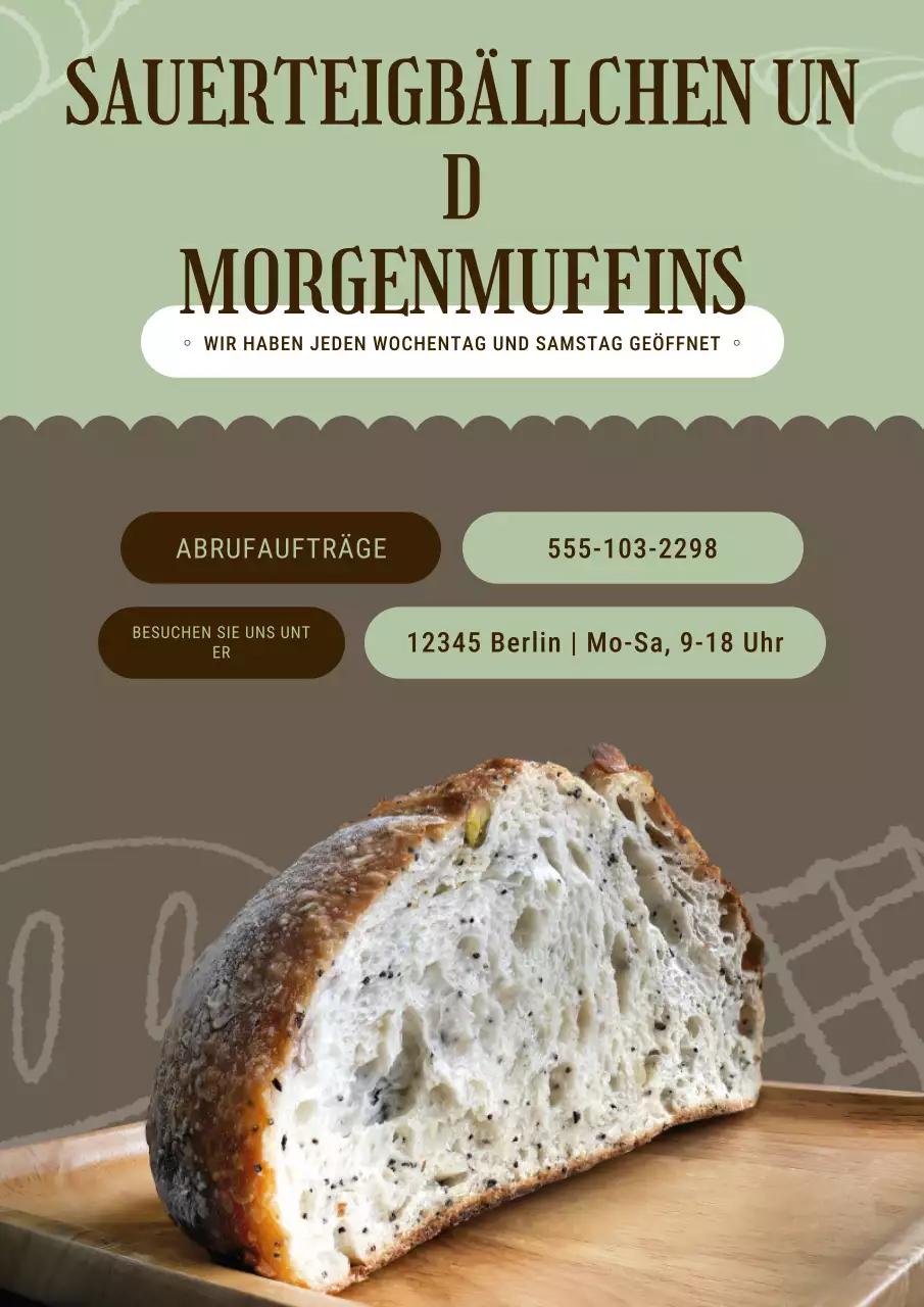 Beiges rustikales Werbe-Webposter für kleine und mittlere Unternehmen