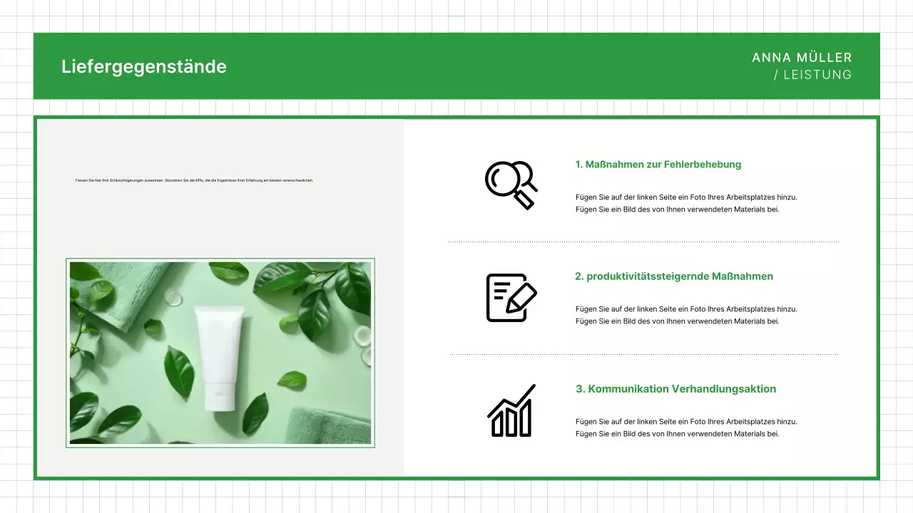 Grüne saubere Portfolio-Visitenkarte