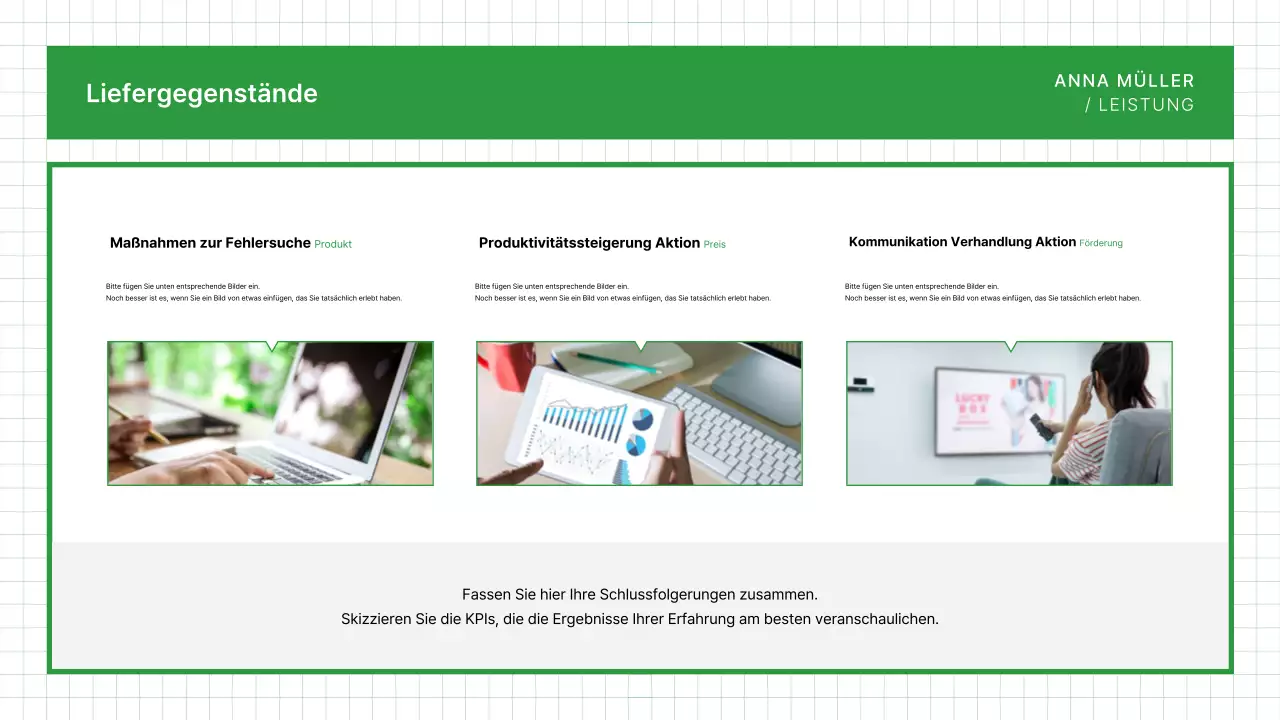 Grüne saubere Portfolio-Visitenkarte