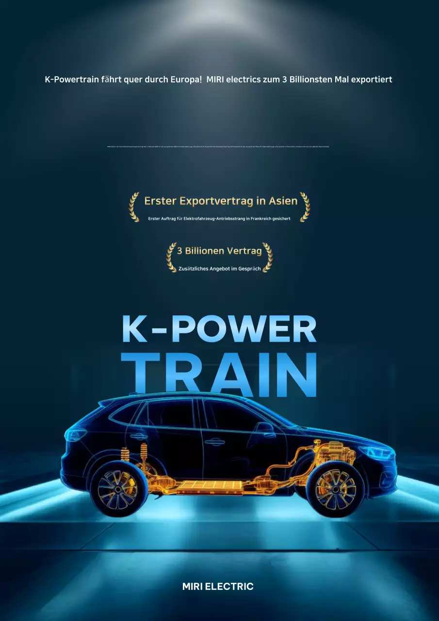 Blaue moderne Elektroauto-Werbung