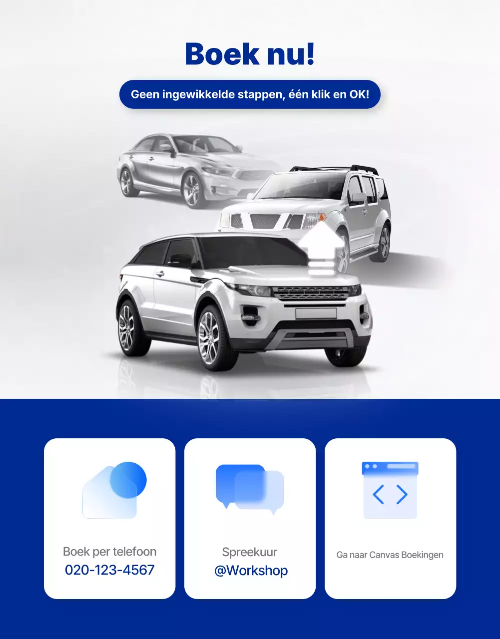 Grijze moderne auto-onderhoudsadvertentie