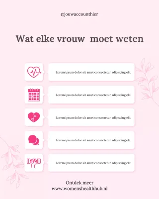 Roze Instagram-bericht over de moderne gezondheidsgids