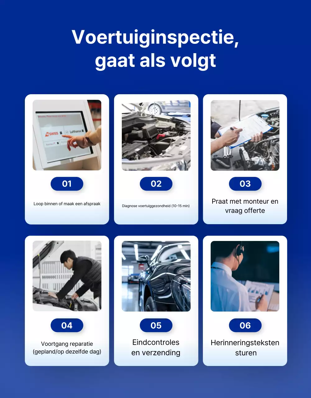 Grijze moderne auto-onderhoudsadvertentie
