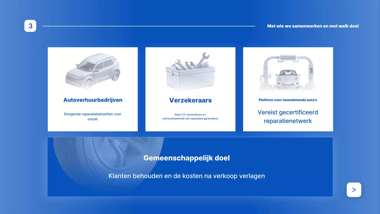 Advertentie voor blauwe moderne autoreparatie