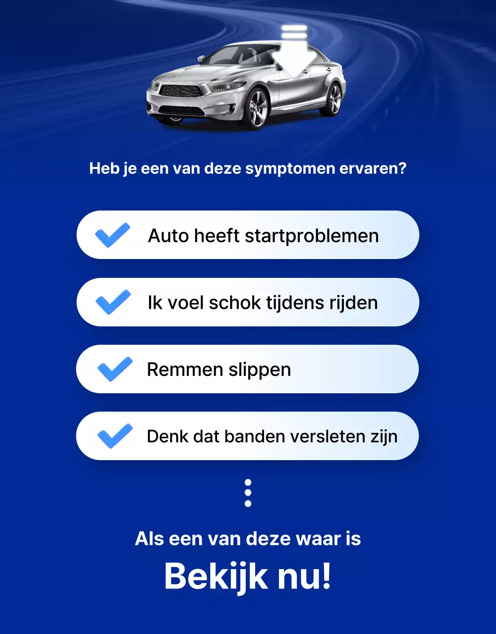 Grijze moderne auto-onderhoudsadvertentie