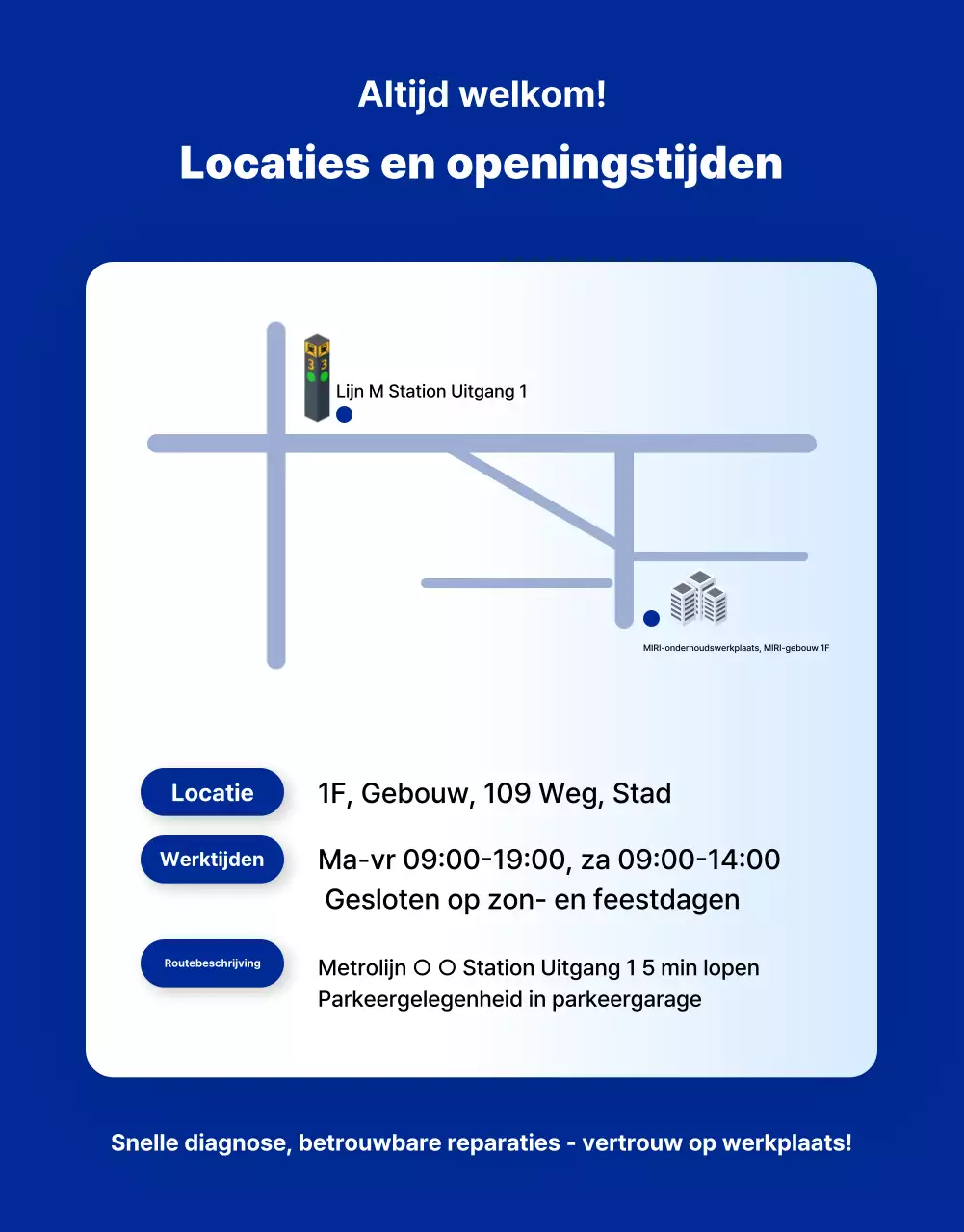 Grijze moderne auto-onderhoudsadvertentie