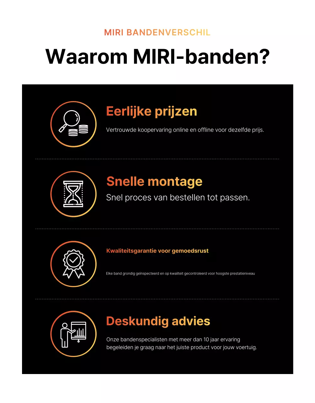 Advertentie voor zwarte moderne autobanden