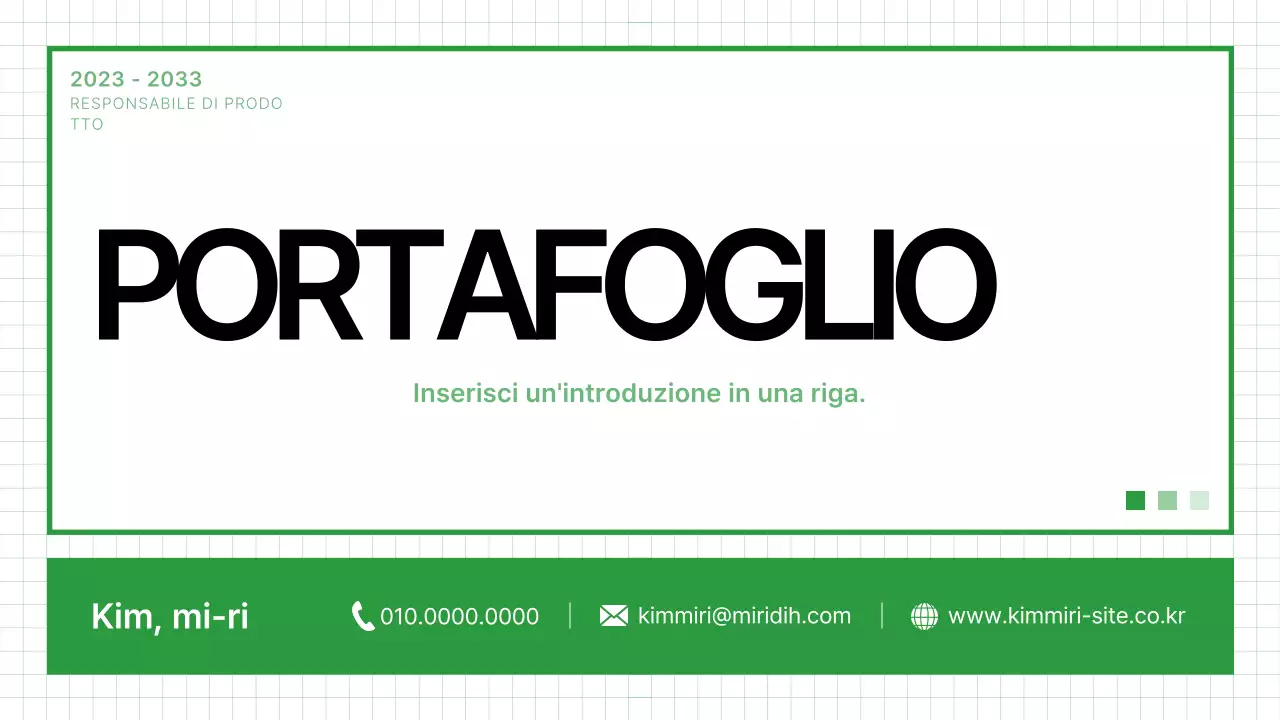 Biglietto da visita Green Clean Portfolio