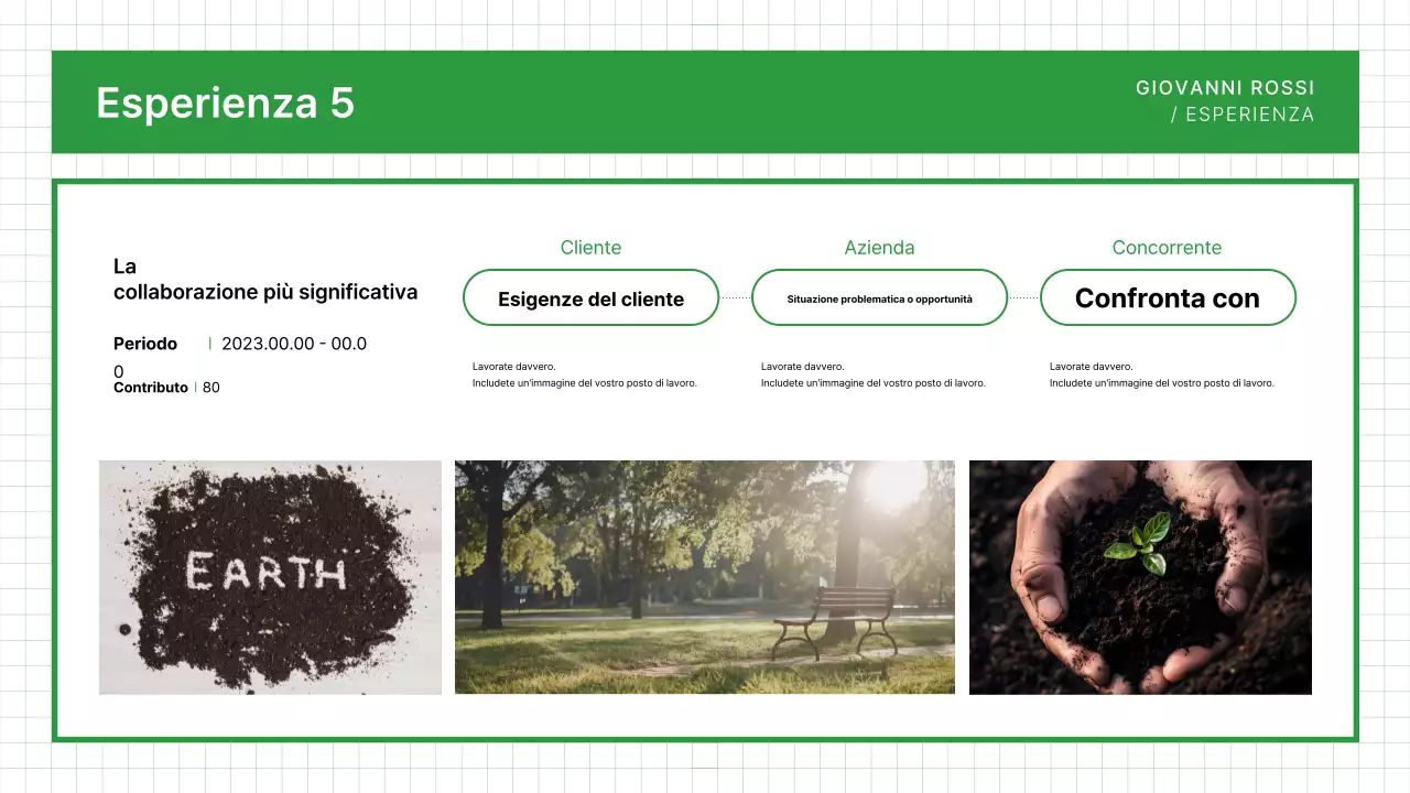 Biglietto da visita Green Clean Portfolio