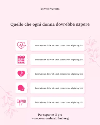 Post Instagram della guida alla salute moderna rosa