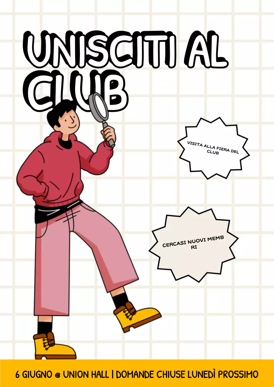 Manifesto di reclutamento dell'University Club