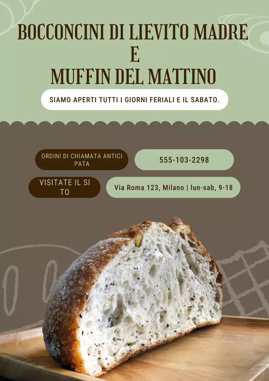 Poster web per la promozione di piccole e medie imprese locali in stile rustico beige