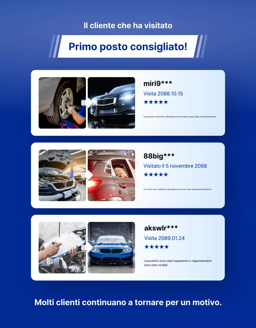 Pubblicità di manutenzione auto moderna grigia