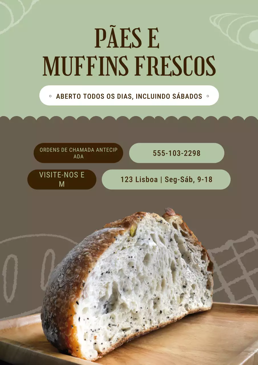 Cartaz promocional bege rústico para pequenas e médias empresas
