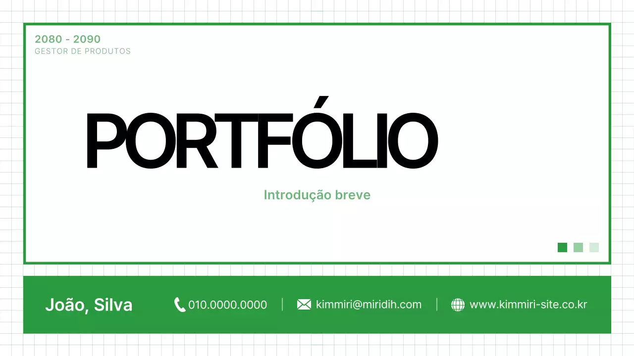 Cartão de Visita Portfólio Verde Limpo