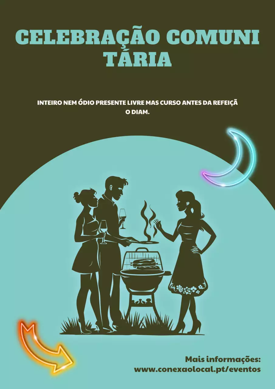 anúncio da comunidade retro laranja