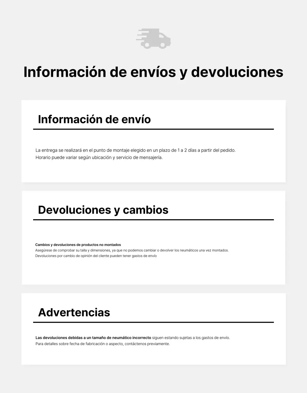 Anuncio de neumáticos de coche modernos de color negro