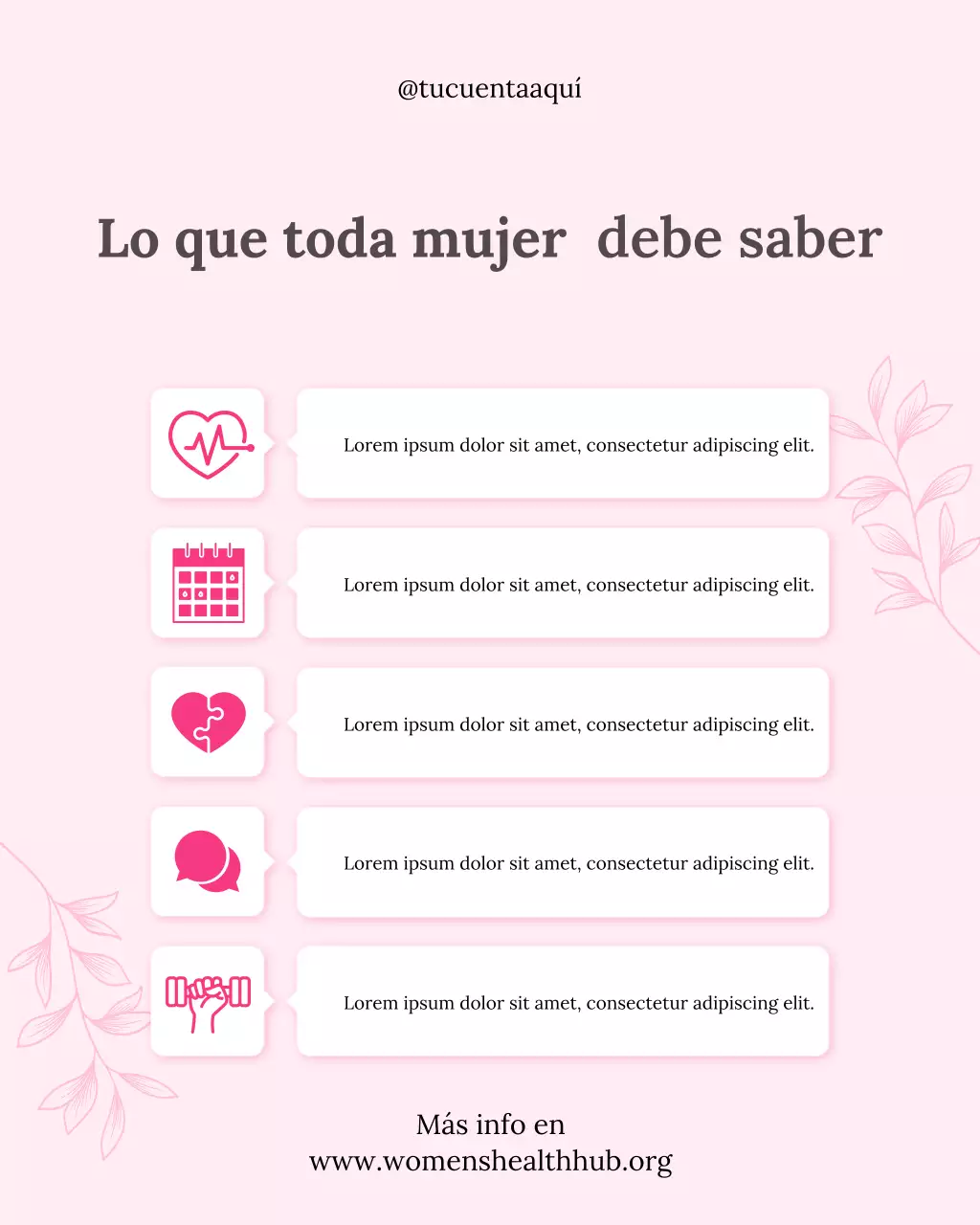Publicación de Instagram de la Guía de Salud Moderna Rosa