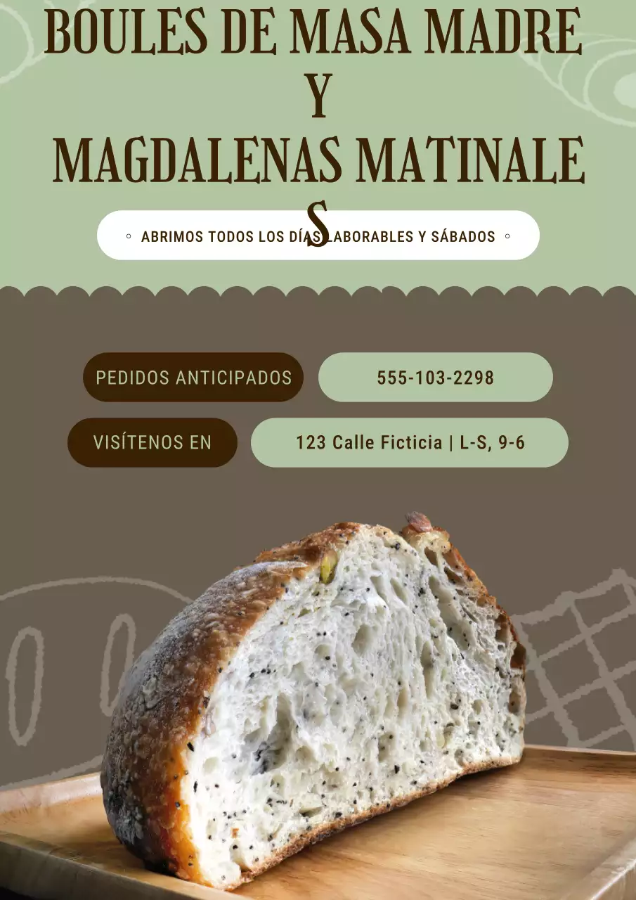 Póster web de promoción para pymes locales rústico beige