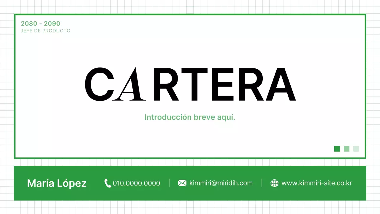 Tarjeta de presentación Green Clean Portfolio