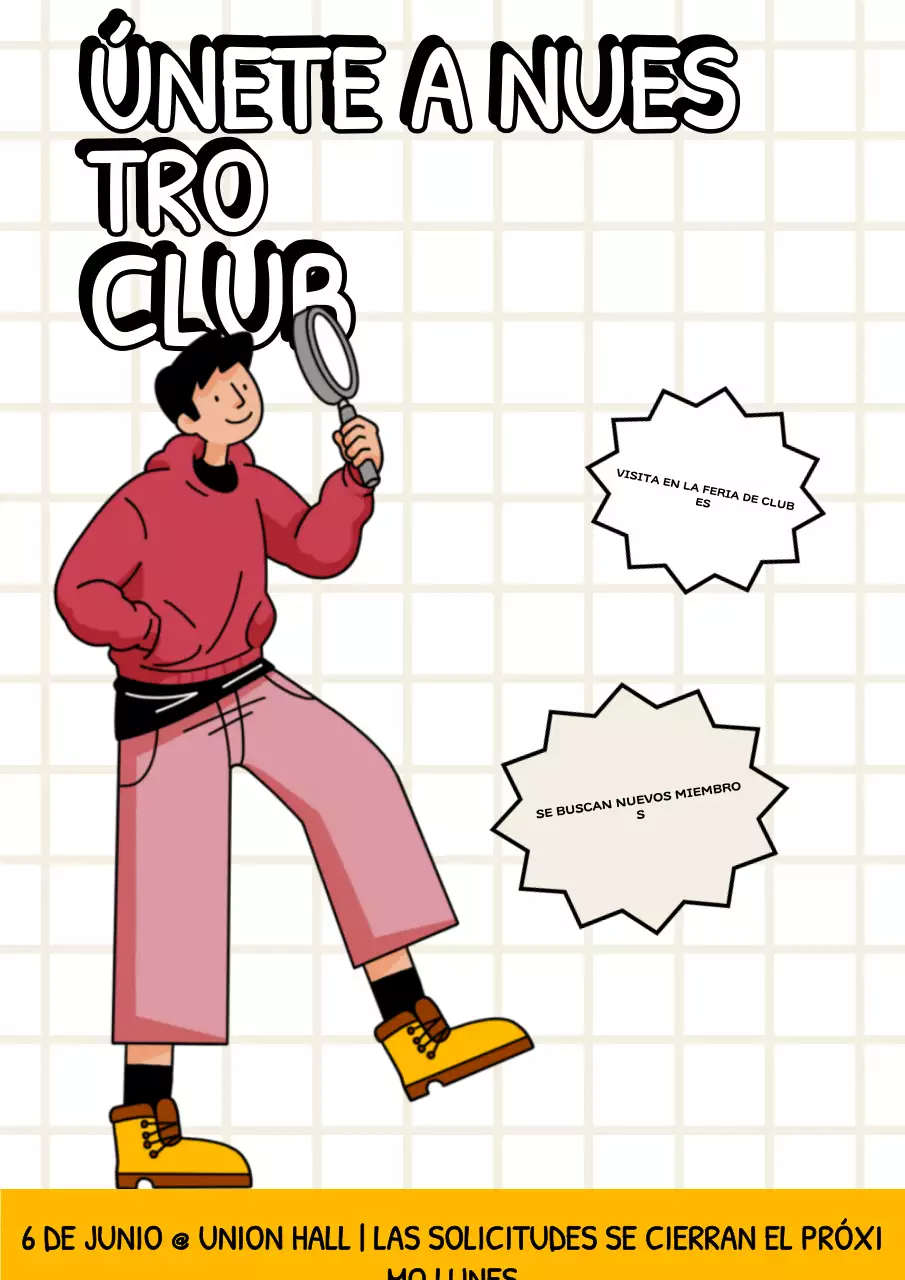 Afiche de reclutamiento del Club Universitario