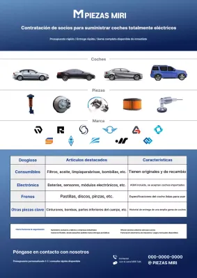 Reclutamiento de coches modernos azules