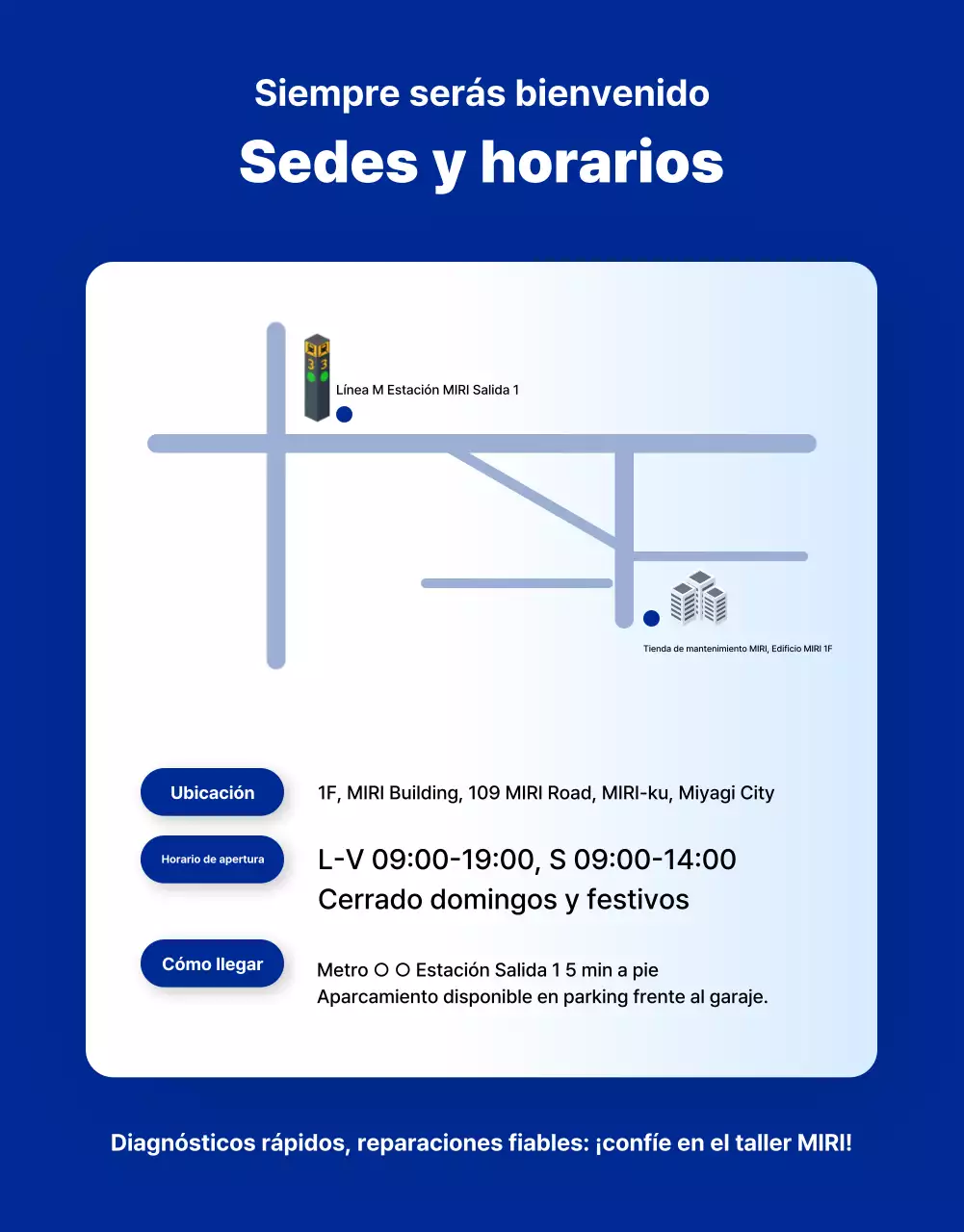 Anuncio de mantenimiento de coches modernos de color gris