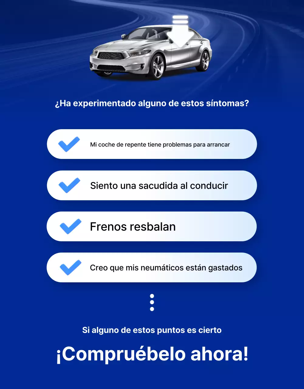 Anuncio de mantenimiento de coches modernos de color gris