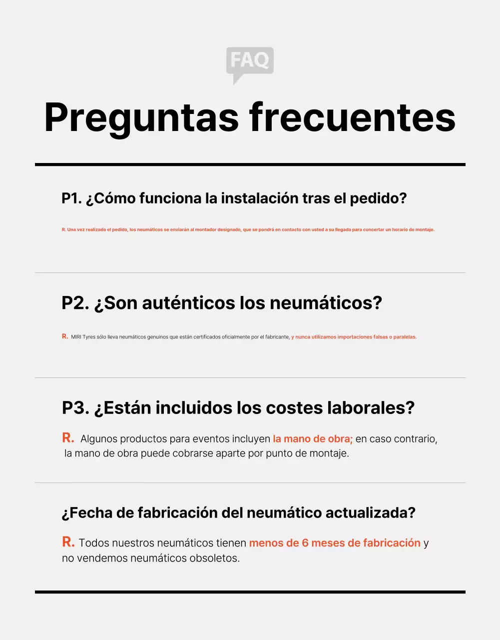 Anuncio de neumáticos de coche modernos de color negro