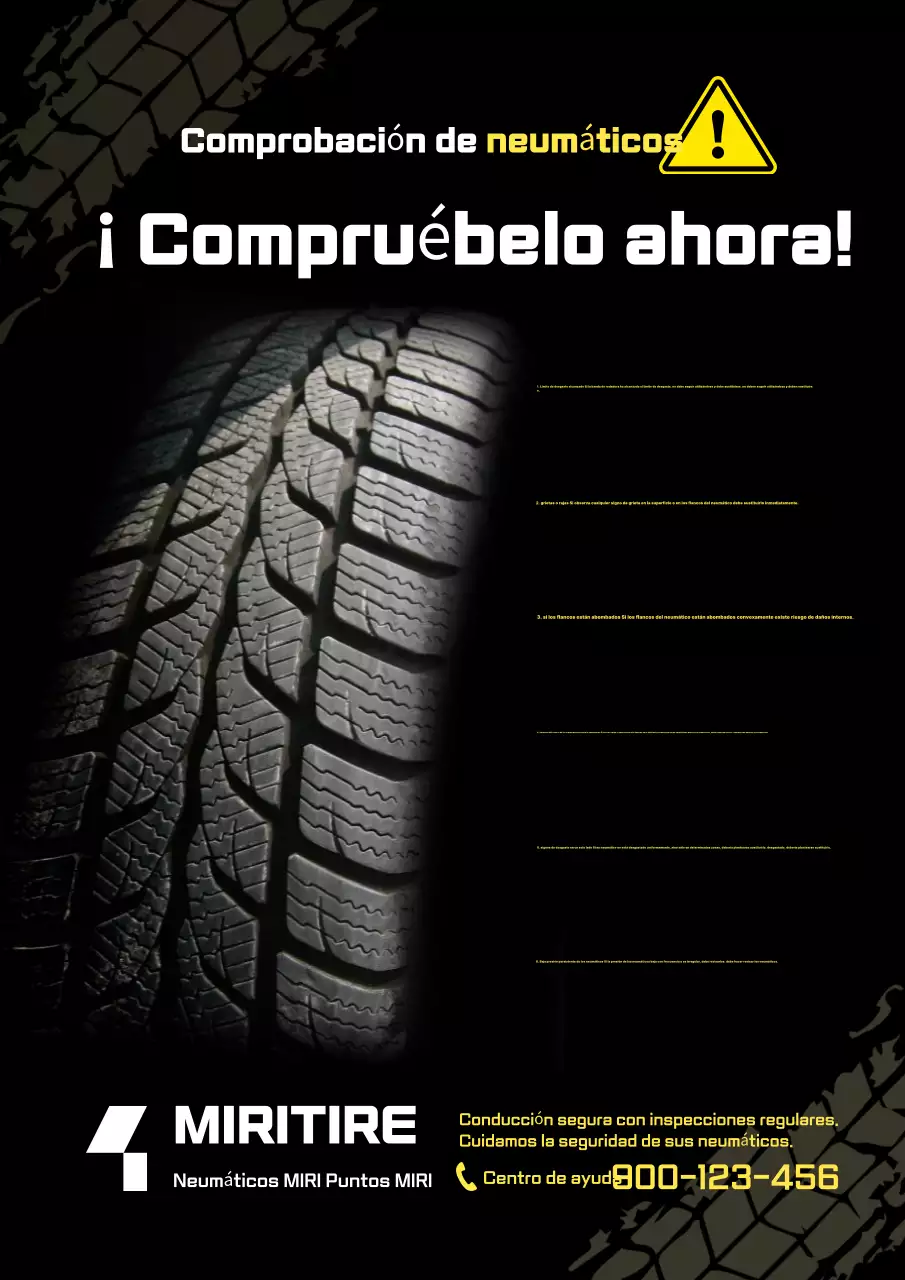 Instrucciones de seguridad para resaltar en negro