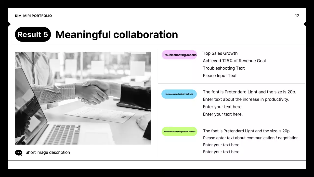 Portfólio Minimalista Preto