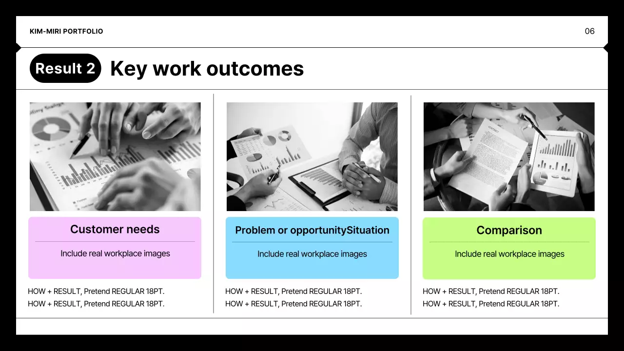 Portfólio Minimalista Preto