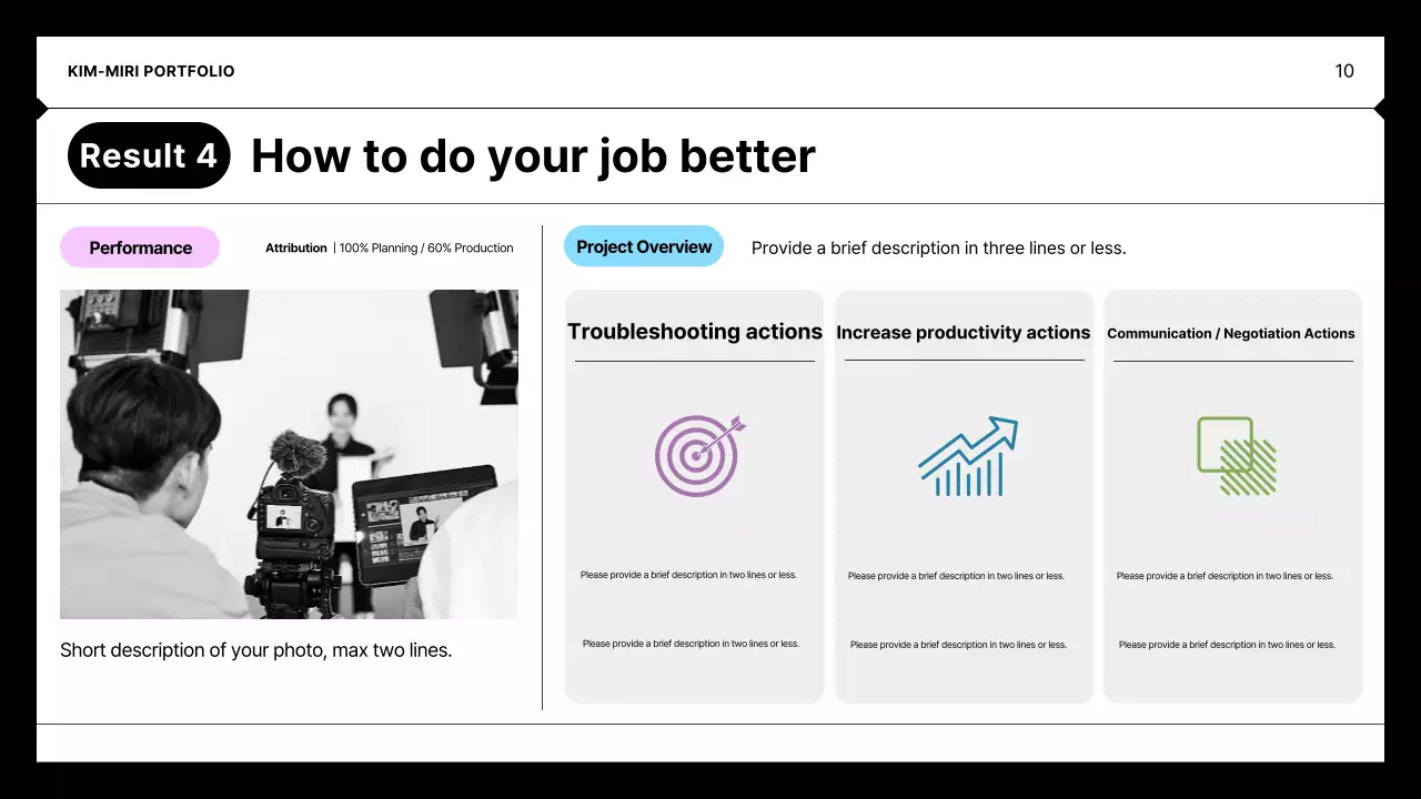 Portfólio Minimalista Preto