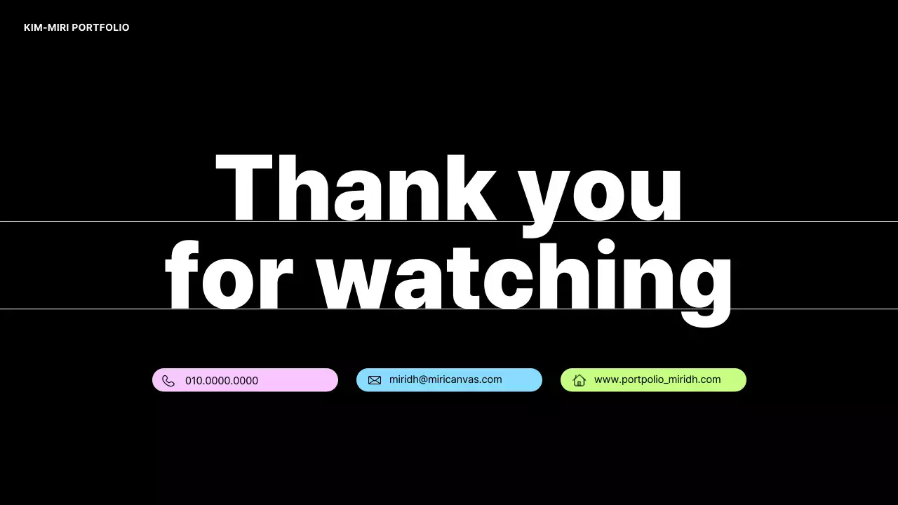 Portfólio Minimalista Preto