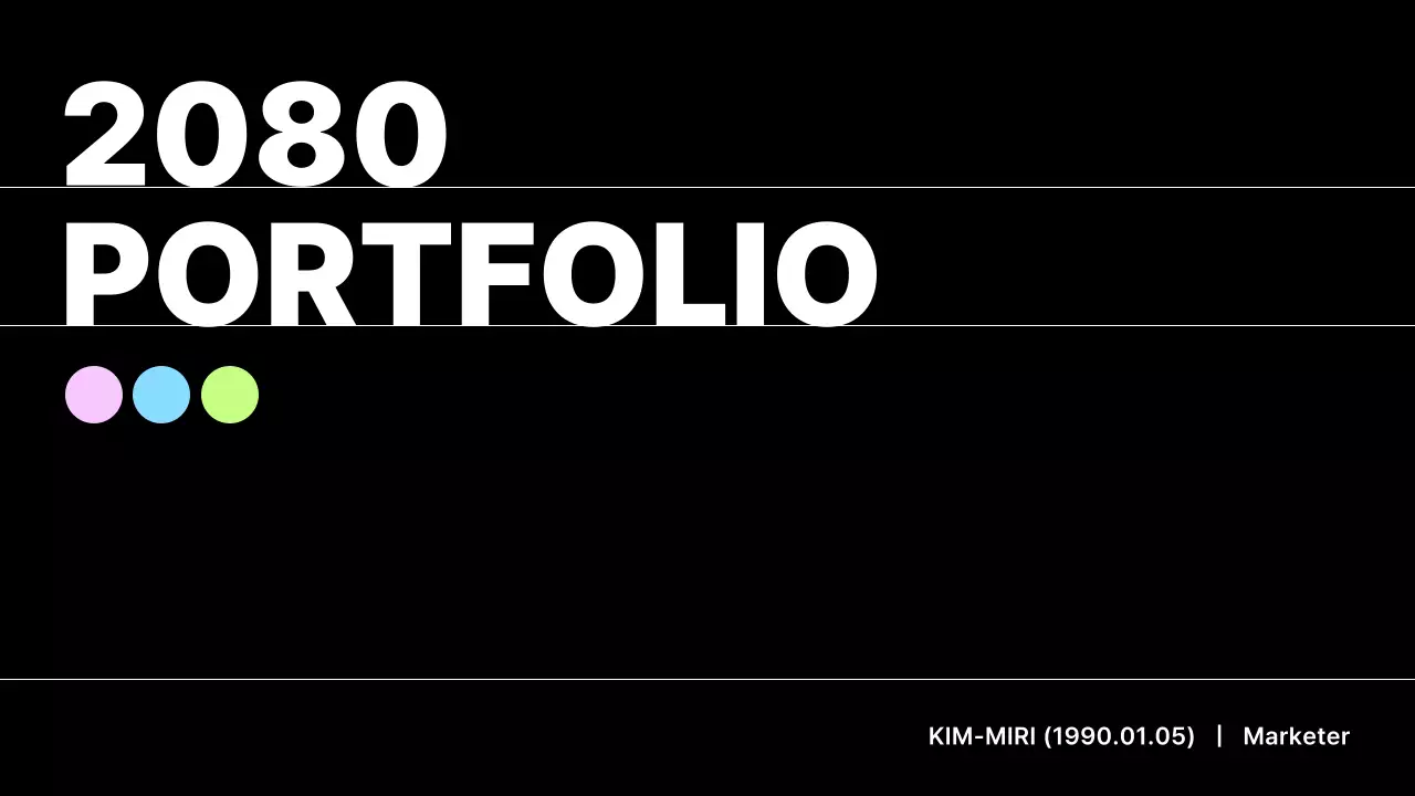 Portfólio Minimalista Preto