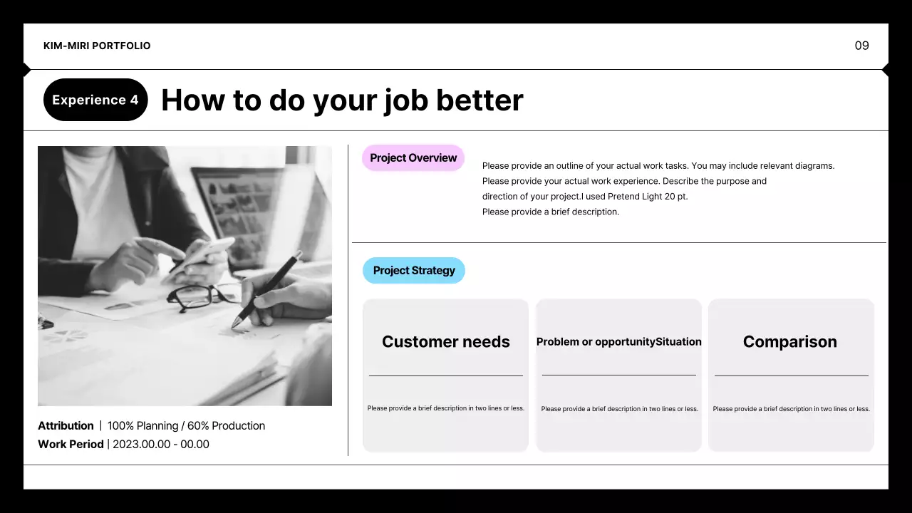 Portfólio Minimalista Preto