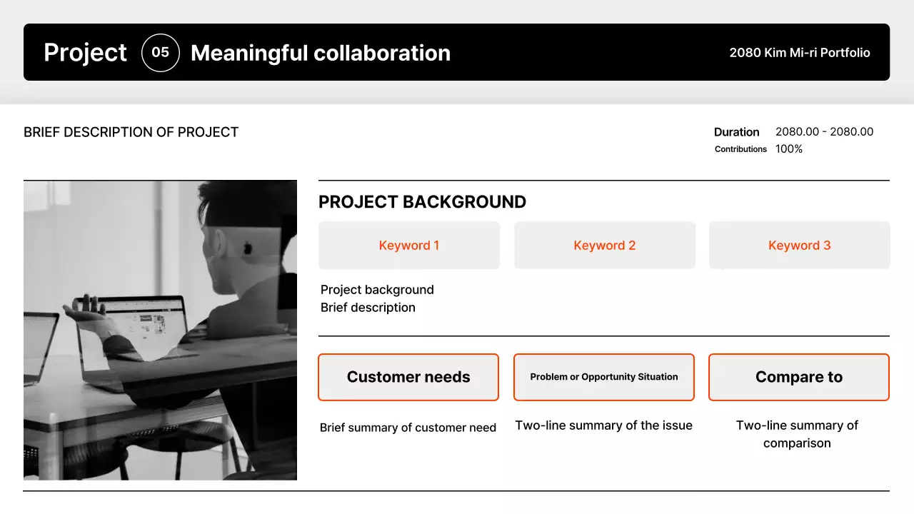 Apresentando o Portfólio Minimal Preto