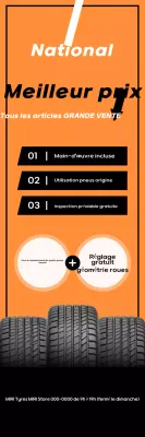 Événement de réduction sur les pneus Orange Highlight