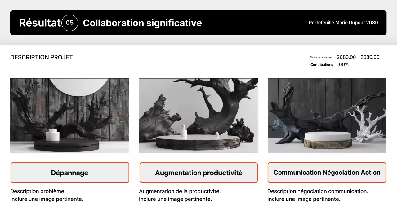 Présentation du portefeuille minimaliste noir