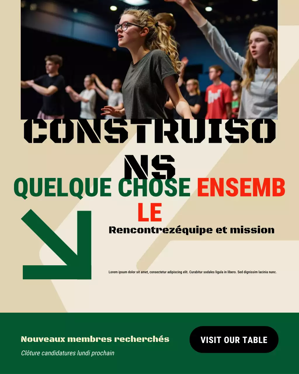 Présentation du recrutement du club universitaire