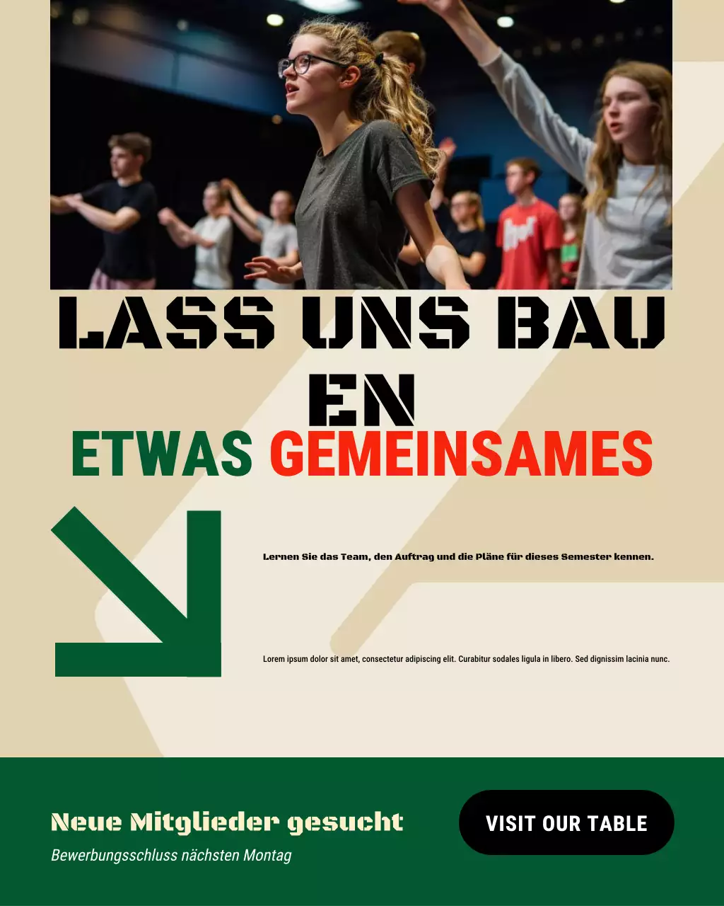 Präsentation zur Rekrutierung von Universitätsclubs