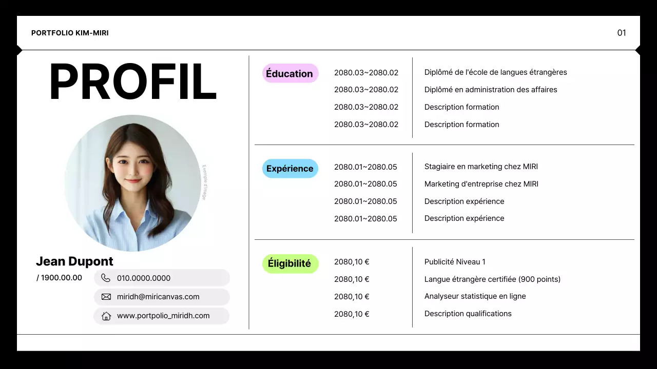 Portefeuille minimaliste noir