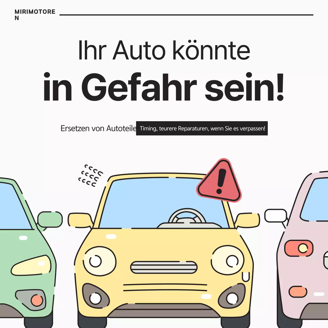 Eine einfache Anleitung zur Autowartung in Weiß und Schwarz