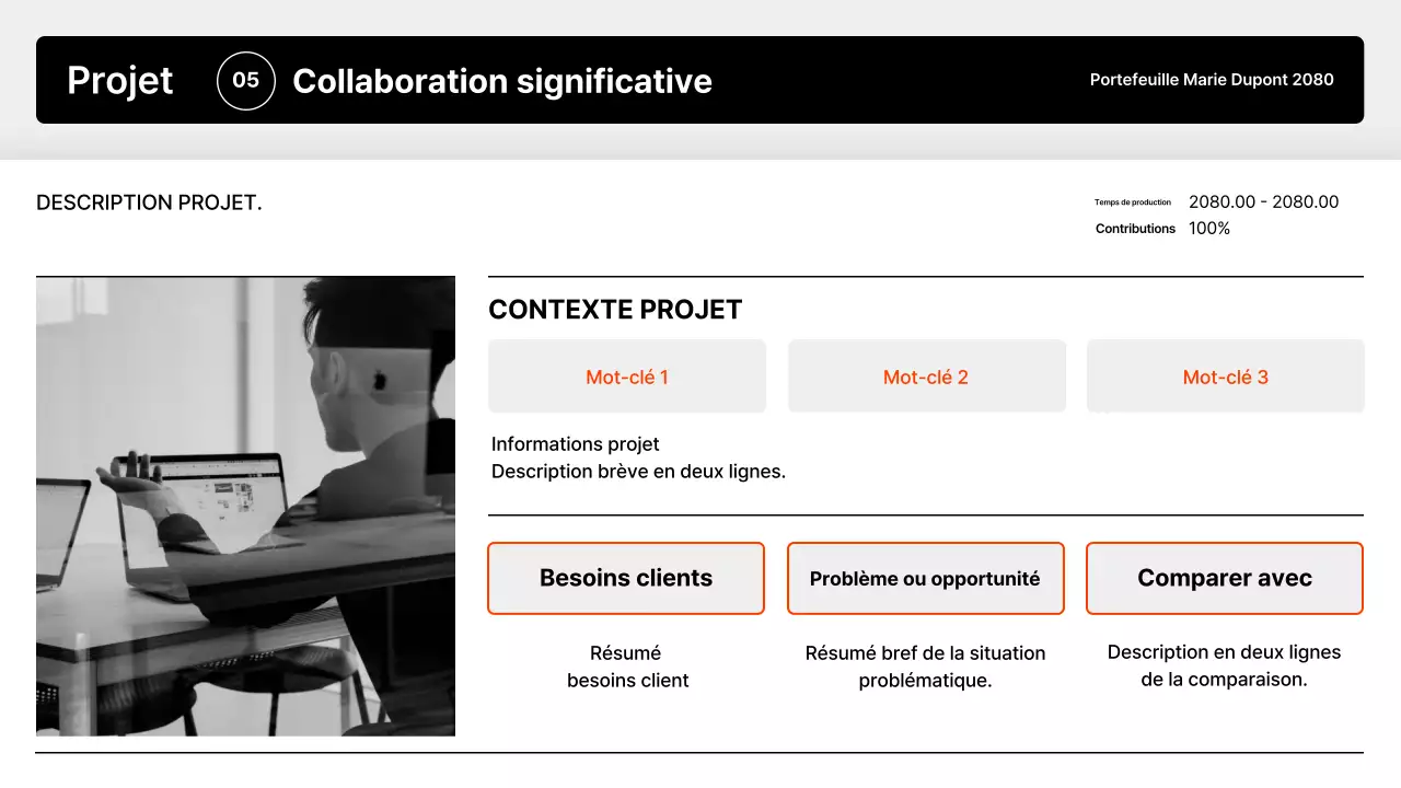 Présentation du portefeuille minimaliste noir