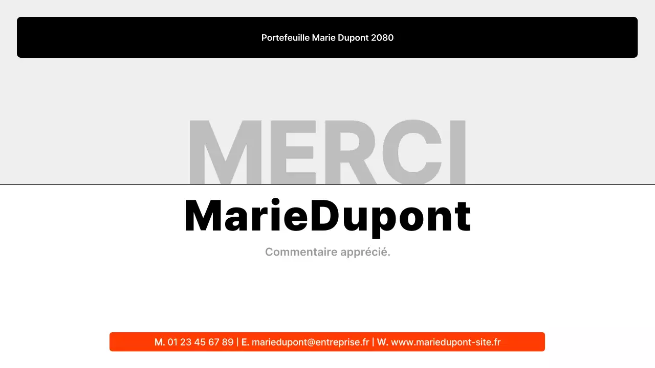 Présentation du portefeuille minimaliste noir