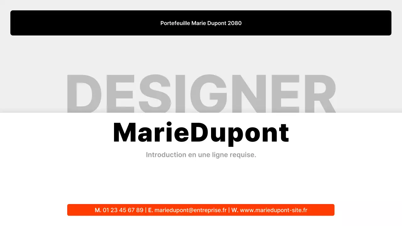 Présentation du portefeuille minimaliste noir