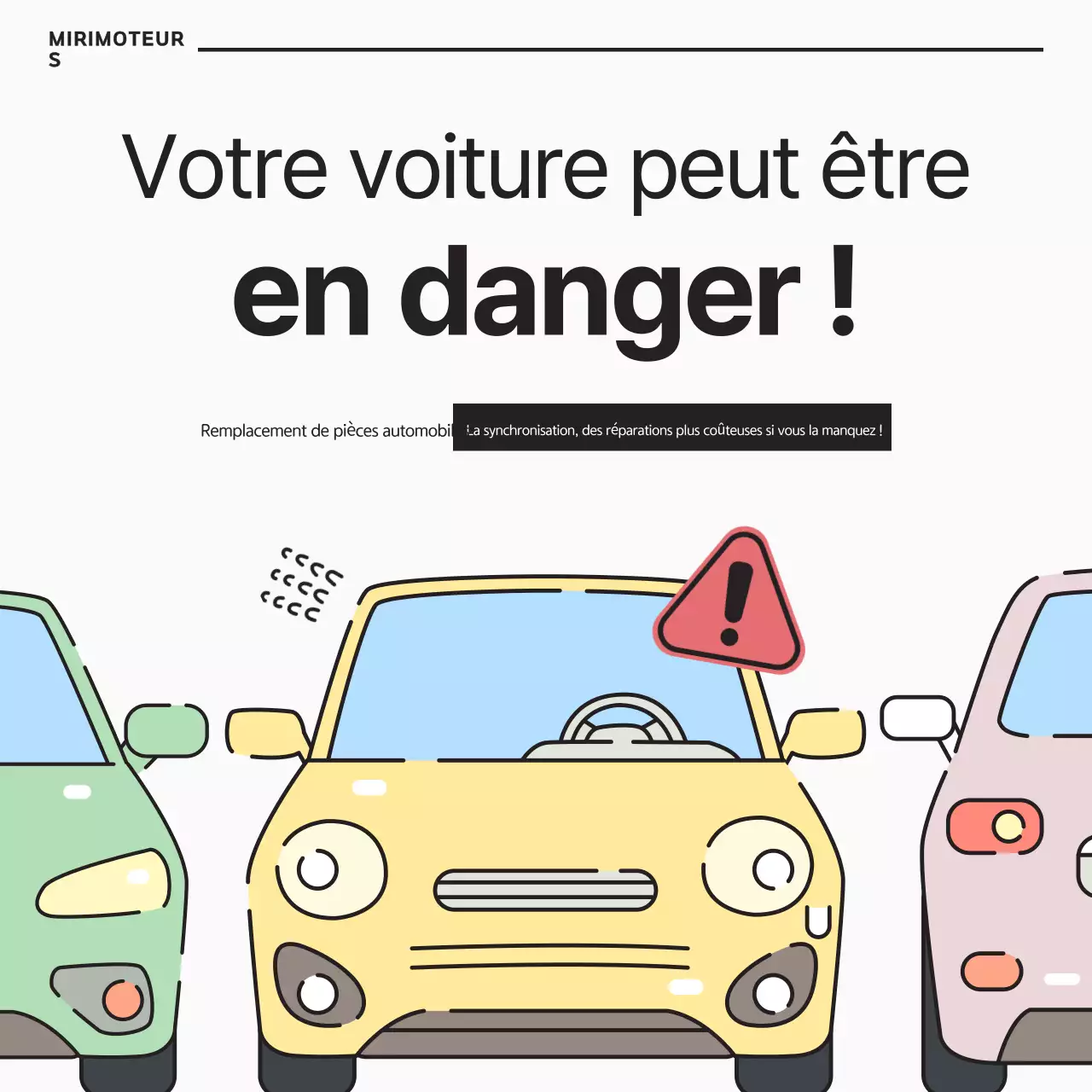 Un guide simple d'entretien automobile en blanc et noir